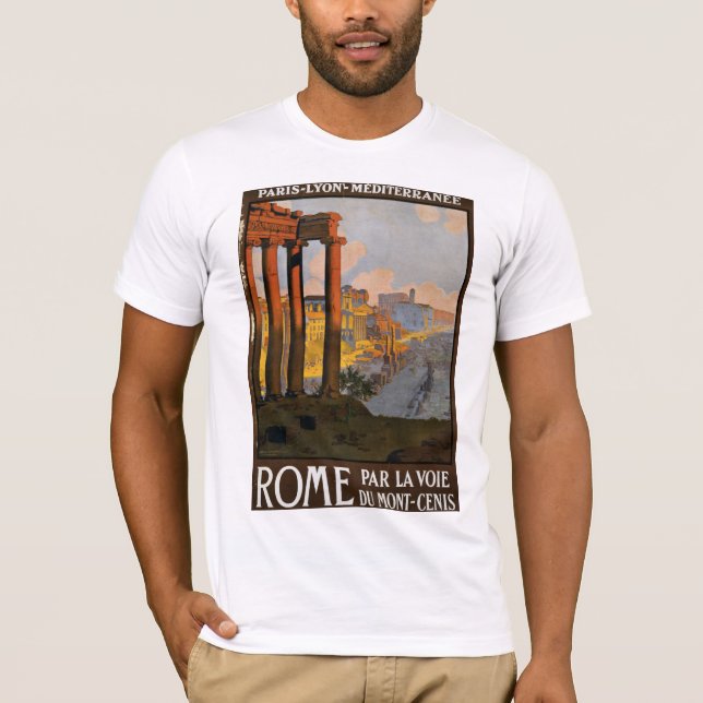 Camiseta Roma pelo Mont Cenis expresso (Frente)