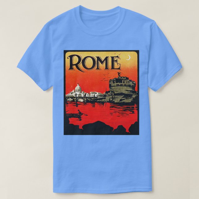 Camiseta Roma Retro 80s Viagem Tourist Souvenir (Frente do Design)