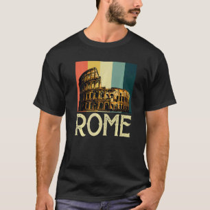 Camiseta Roma Retro Colosseum Itália E Cidade Vaticano