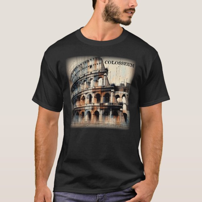 Camiseta Roman Colosseum Itália Europa (Frente)