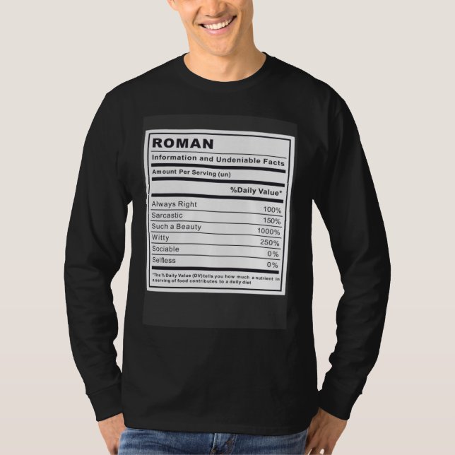 Camiseta Roman Information and Undeniable Facts (Frente)