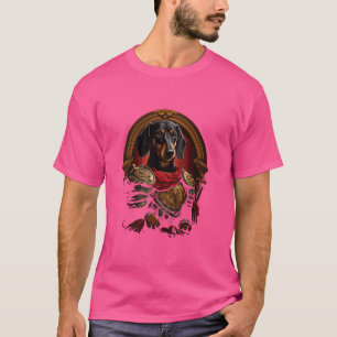 Camiseta Roman Knight Dachshund cão Loyalty Warrior em anci