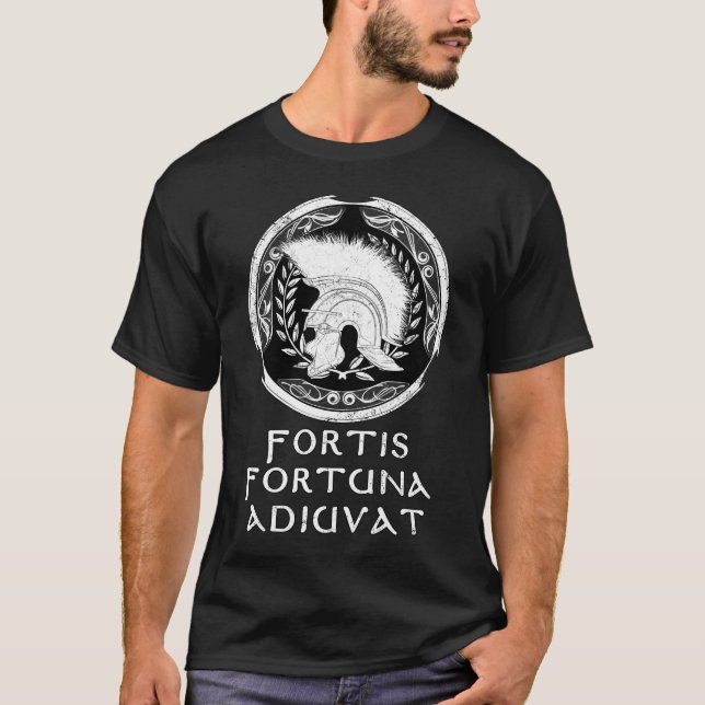 Camiseta Roman Warrior Fortis Fortuna Adiuvat T-Shirt (Frente)