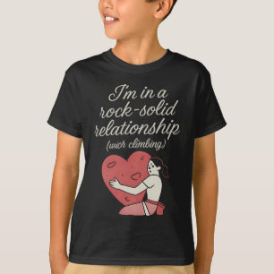 Camiseta Romance Gráfico de Escalada Firme como uma Rocha