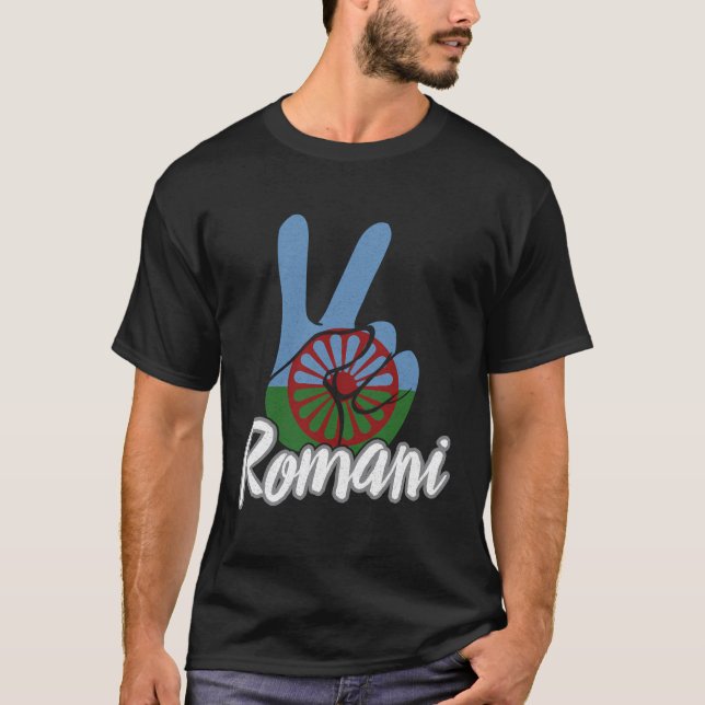 Camiseta Romani Ciganos Romani Dialeto Romanko Flako Rajast (Frente)