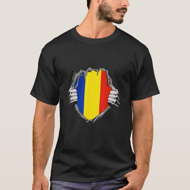 Camiseta Romania flag (Frente)