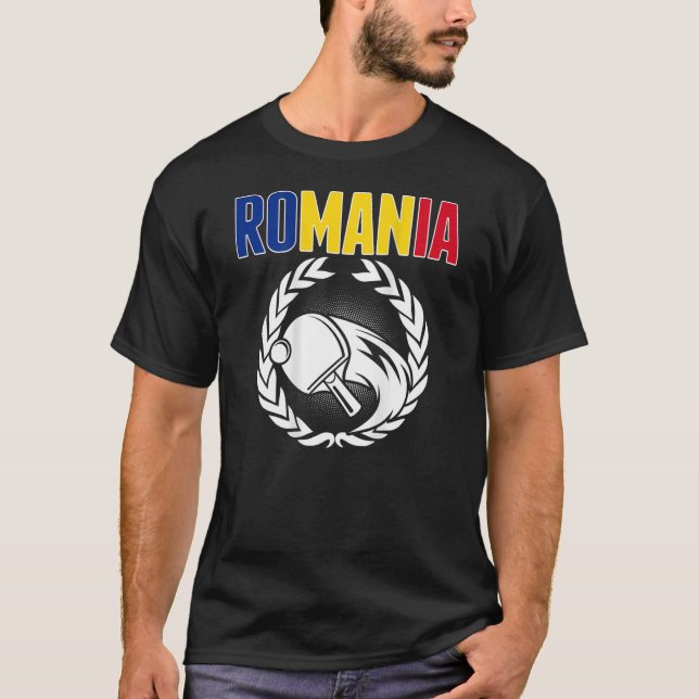 Camiseta Romania Ping Pong   Romanian Table Tennis Supporte (Frente)