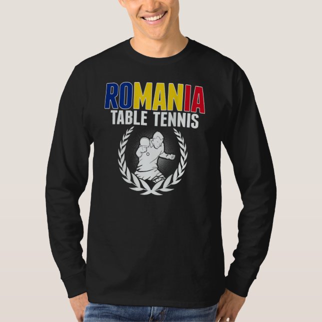 Camiseta Romania Table Tennis   Romanian Ping Pong Supporte (Frente)
