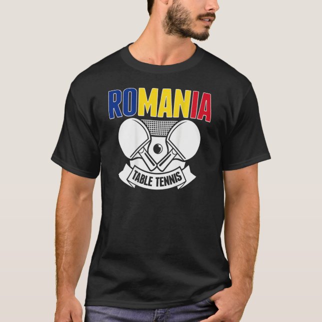 Camiseta Romania Table Tennis  Support Romanian Ping Pong T (Frente)