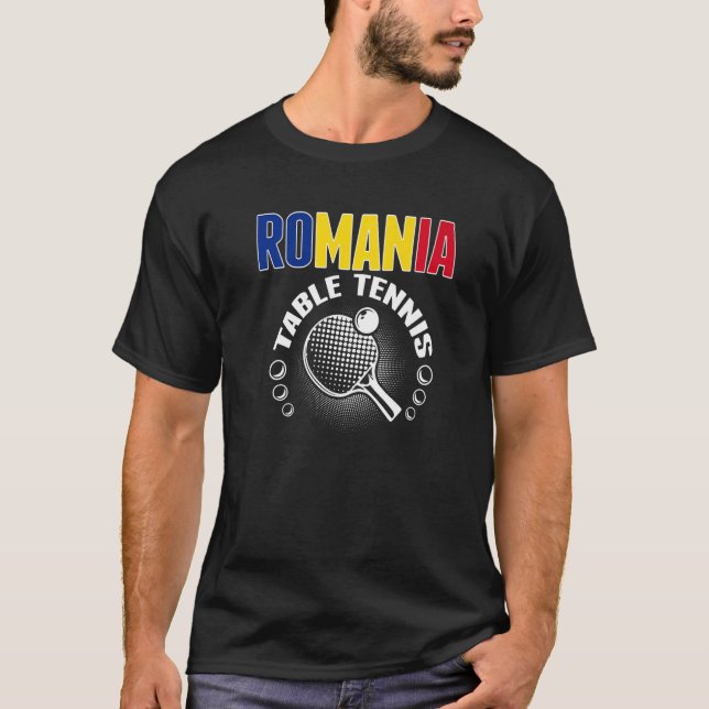 Camiseta Romania Table Tennis  Support Romanian Ping Pong T (Frente)