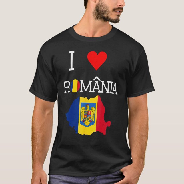 Camiseta Romanian  I Love Romania (Frente)