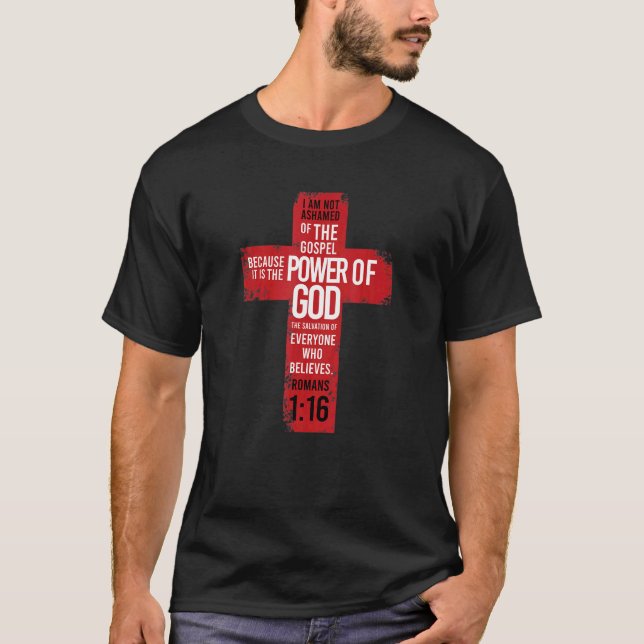 Camiseta Romanos 116 Religião Versa Bíblia Jesus Cristo Cru (Frente)