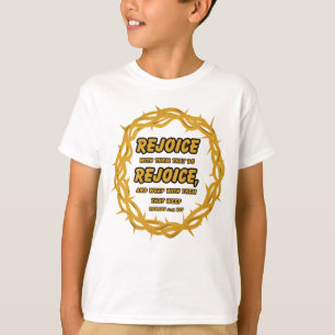 Camiseta Romanos 12:15 Escritura de Bíblia do KJV Verse Boy
