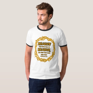 Camiseta Romanos 12:15 Escritura de Bíblia KJV Verse Mens R