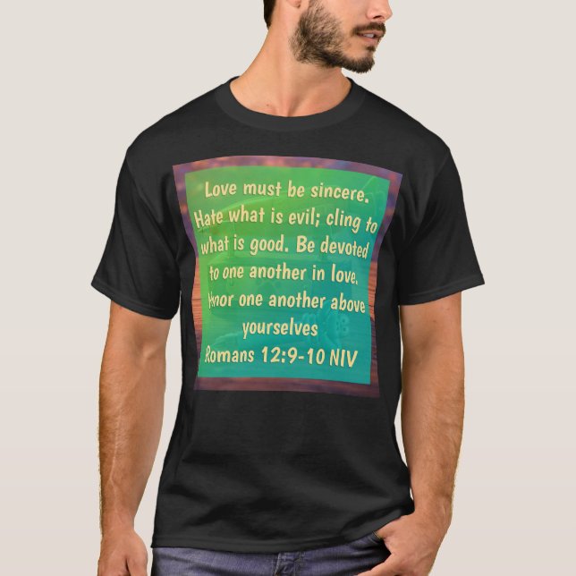 Camiseta Romanos 12:9-10 (Frente)