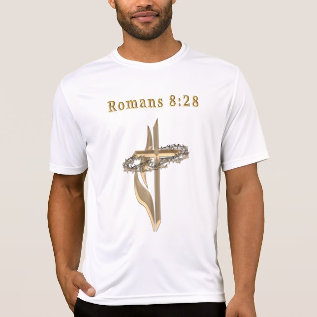 Camiseta Romanos 8:28 produtos (Frente)