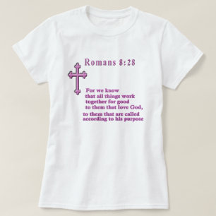 Camiseta Romanos 8:28 Vestuário cristão