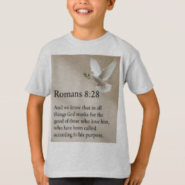 Camiseta Romans 8:28 Bible Verse Kid's Tee Shirt