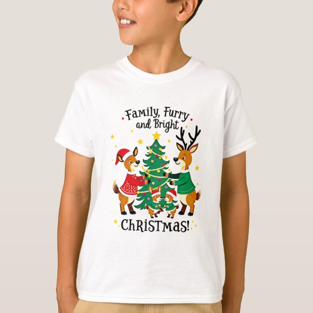 Camiseta Romantic Couple Christmas Reindeer T-shirt (Frente)