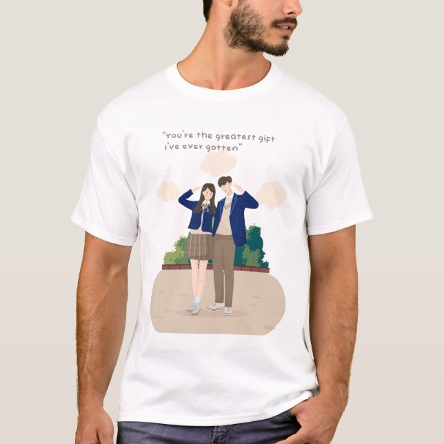 Camiseta Romantic Couple Love Tee (Frente)