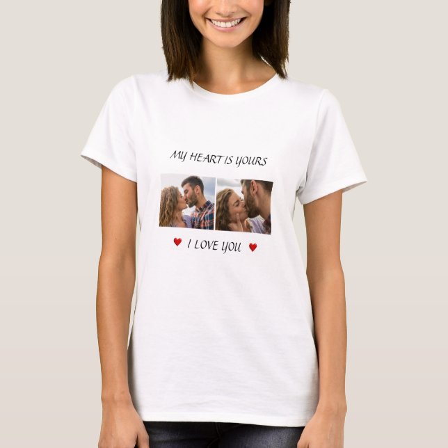 Camiseta Romantic Photo T-Shirt – Valentine’s Day Gift (Frente)
