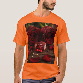 Camiseta Romantic Red Rose Always Yours Valentine Couple 