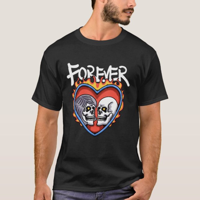 Camiseta Romantic Skeletons streetwear (Frente)