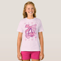 Camiseta Romântica de Dois Corações para Meninas