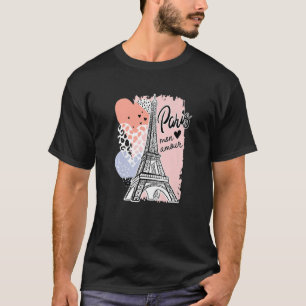 Camiseta Romântica Paris Mon Amour Paris My Love Eiffel Tow