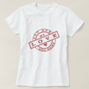 Camiseta Romântica Personalizada com Nome Personal