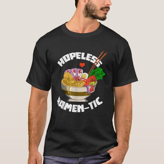 Camiseta Romântico Engraçado Anime Cômico Sem Esperança Com (Frente)
