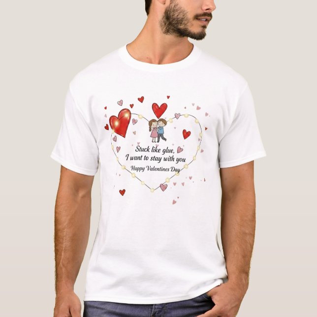 Camiseta Romântico quer ficar com você  (Frente)