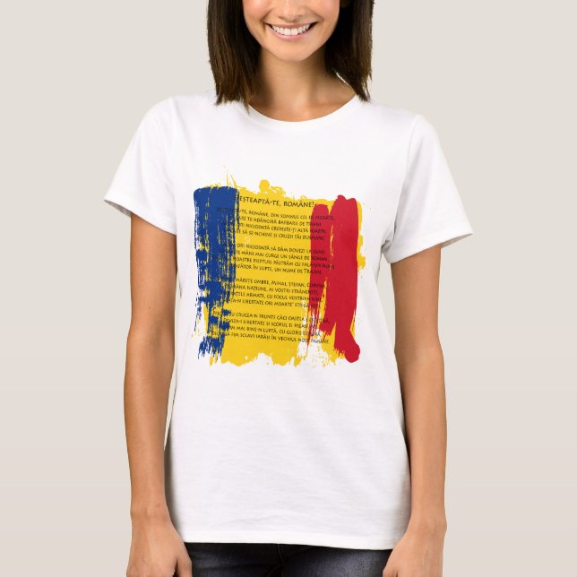Camiseta Romênia - Deșteaptă-te, române! (Frente)