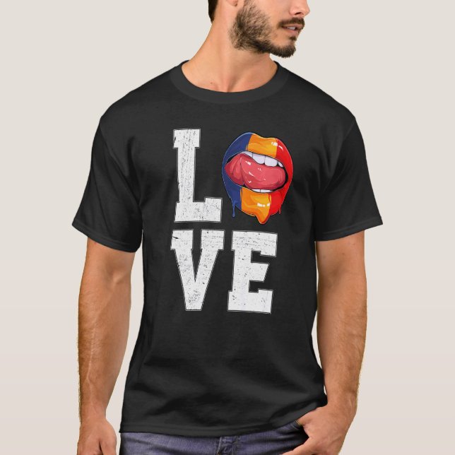 Camiseta Romênia Flag Fan Love Romeno (Frente)