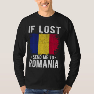 Camiseta Romênia Flag Souvenir - Se perdido envie-me para a
