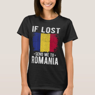 Camiseta Romênia Flag Souvenir - Se perdido envie-me para a