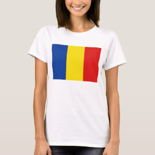 Camiseta Romênia Flag x Map T-Shirt