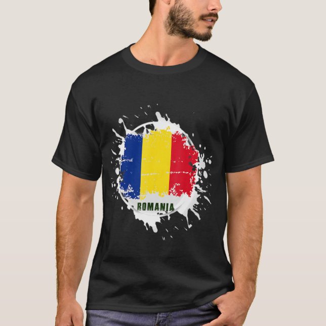 Camiseta Romênia Splash (Frente)