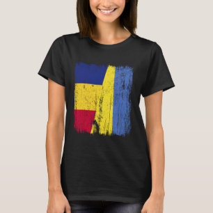 Camiseta Romênia Ucrânia Meia Bandeira Herança Romena Ucran