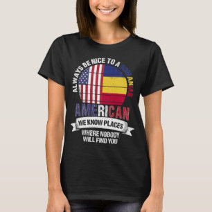 Camiseta Romenos americanos sabem lugares bandeira da Romên