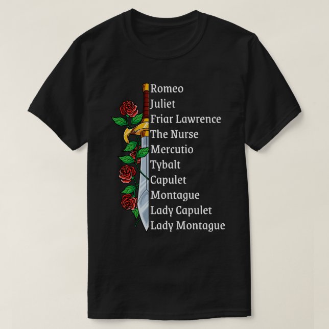 Camiseta Romeu e Julieta - Cartazes (Frente do Design)