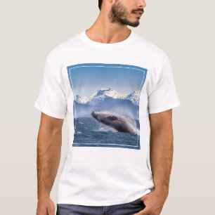 Camiseta Rompendo a baleia de Humpback em Alaska