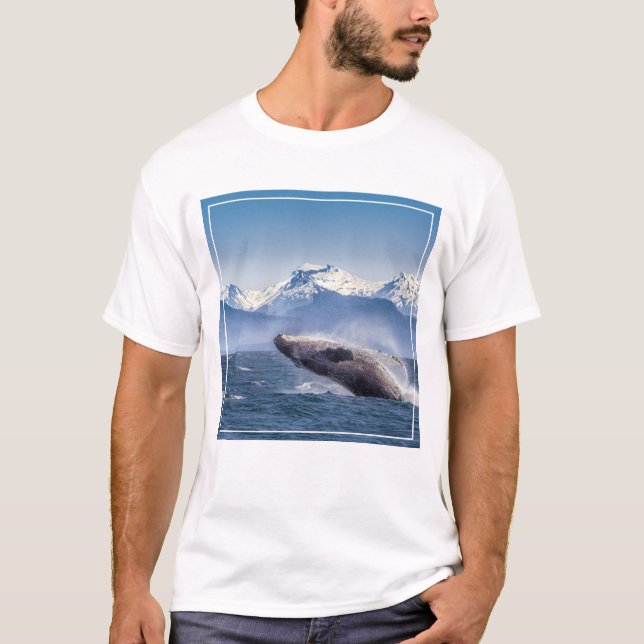 Camiseta Rompendo a baleia de Humpback em Alaska (Frente)
