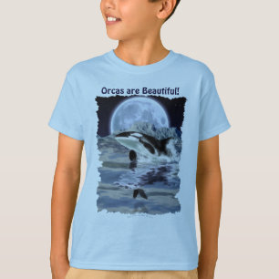 Camiseta Rompendo a orca com corvo & lua