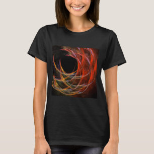 Camiseta Rompendo o Círculo Vórtice de Fogo Arte Abstrata