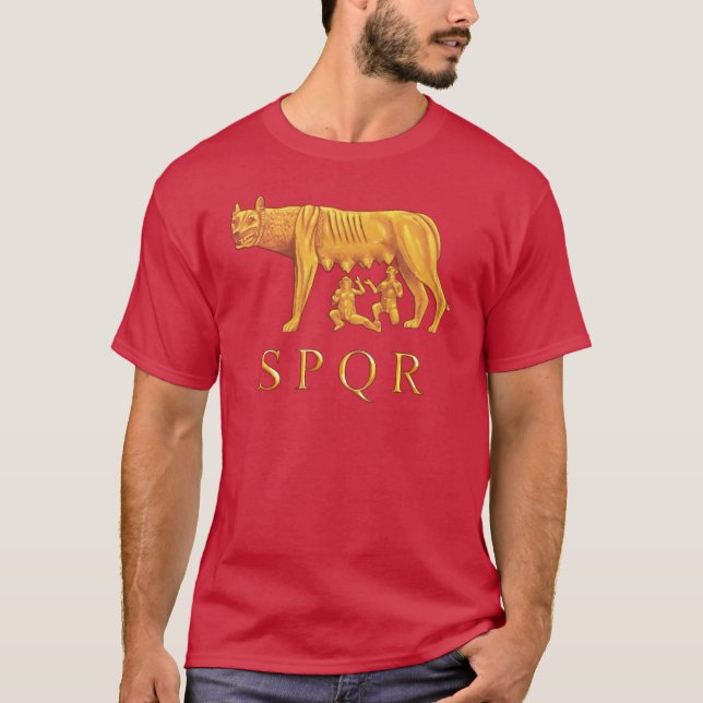 Camiseta Romulus, Remus, e t-shirt romanos do gráfico do (Frente)