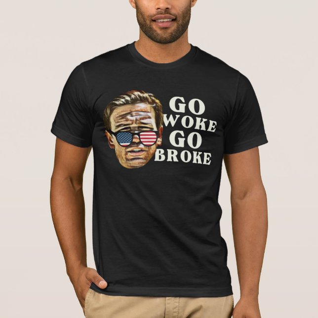 Camiseta Ron De Santis Go Woke Go Broke (Frente)