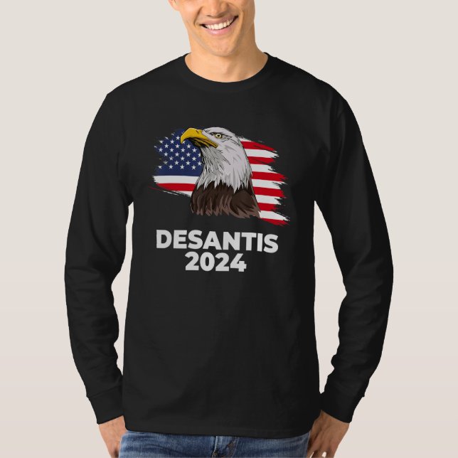 Camiseta Ron DeSantis 2024 Bald Eagle DeSantis 2024 Republi (Frente)