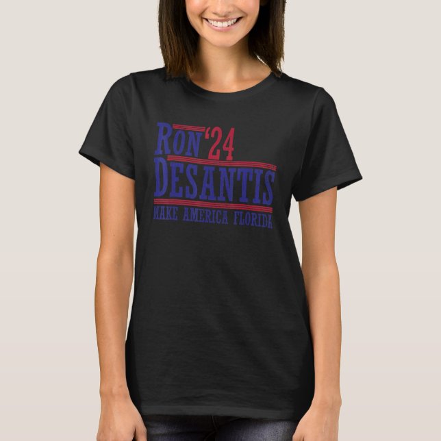 Camiseta Ron Desantis '24 Make America Florida Ron Desantis (Frente)