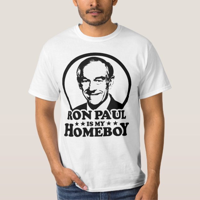 Camiseta Ron Paul é meu ficar em casa (Frente)